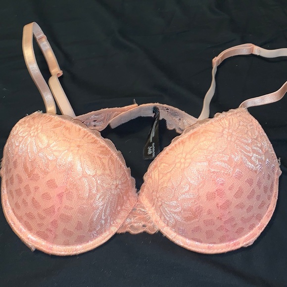 NWOT Stunning Coral Lace Push Up Bra, 34B - Picture 2 of 4